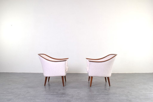 Poltrone Mid-Century in teak di Fredrik A. Kayser per Vatne Lenestolfabrikk, anni '60, set di 2