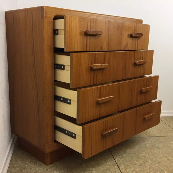 Image 1 of 60s 70s teak dressoir ladekast & spiegel Deens design Denemarken 60s 70s