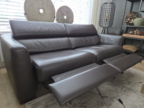 Image 1 of Ledersofa, 3- und 2-Sitzer, mit Liegefunktion