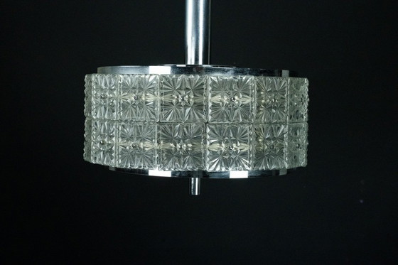 Image 1 of Lampadario vintage Kinkeldey in cristallo e cromo. Germania anni '60