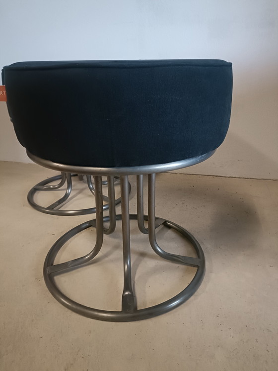 Image 1 of Black canvas pouf