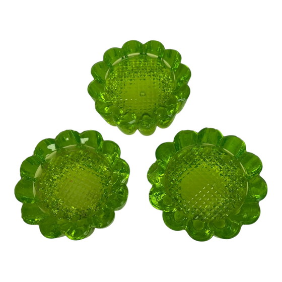 Image 1 of Groene uraniumglas vloerbeschermers/kaarshouders