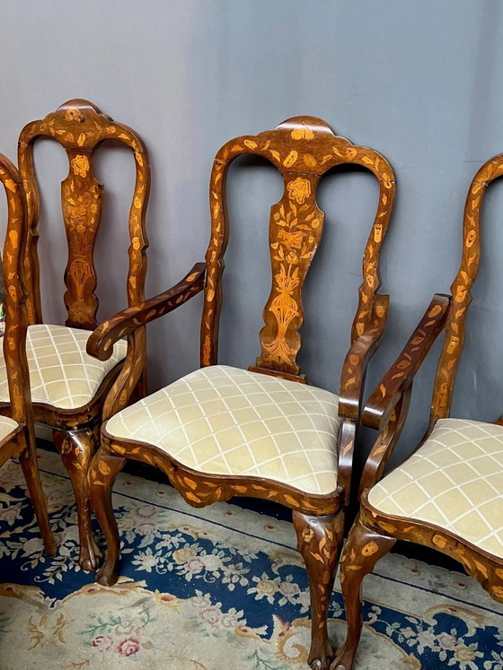 Set composto da due poltrone e sei sedie del XVIII secolo. – Sedie da pranzo, Wood (photo 5 of 9)