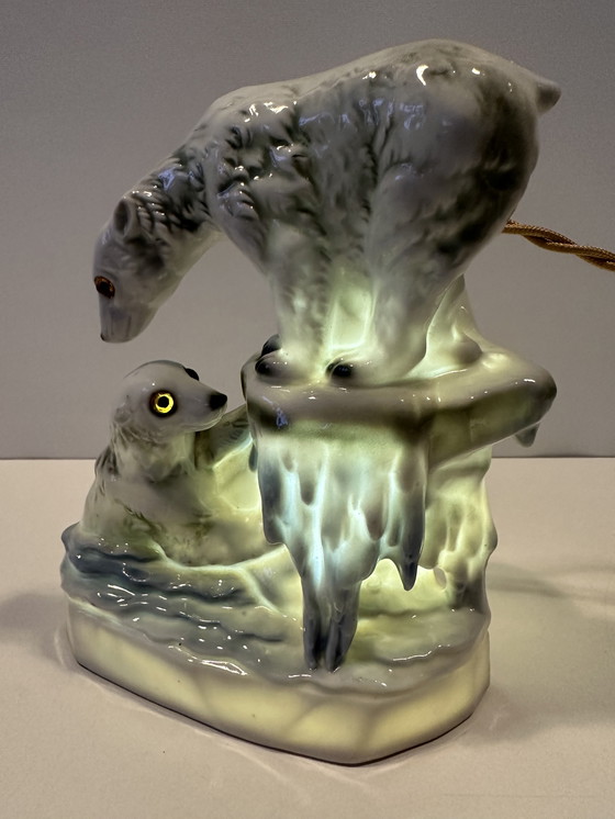 Image 1 of Art Deco (fragrance) lamp - polar bears