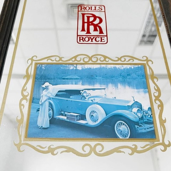 Image 1 of Specchio pubblicitario Rolls Royce d'epoca, memorabilia degli anni '70
