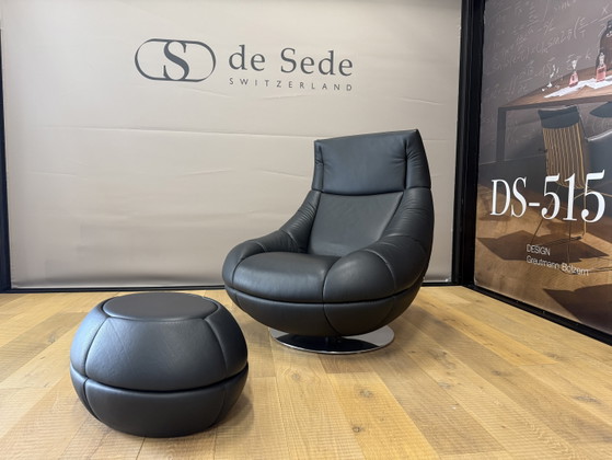De Sede 166 Armchair with Ottoman Black Leather (photo 6 of 15)