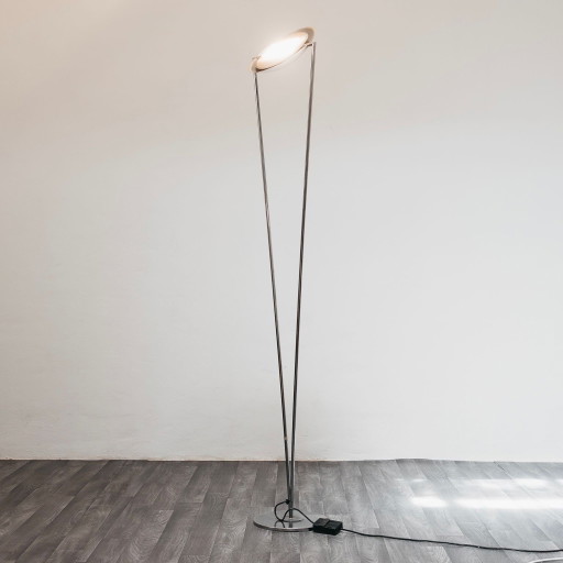 Lampadaire à structure en acier, design minimaliste, années 1980