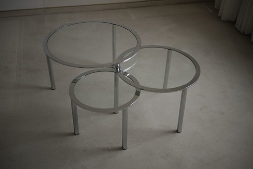 Set da tavolo in vetro cromato