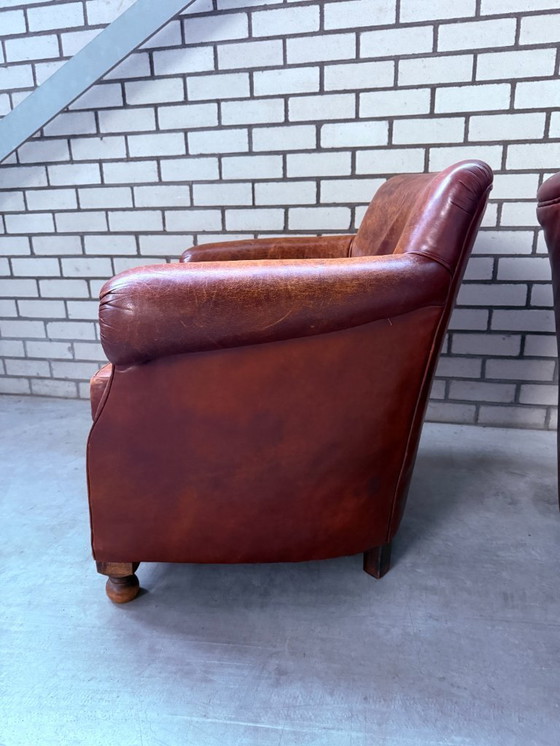 Image 1 of Suite de Fauteuils Club Roche Bobois Cuir