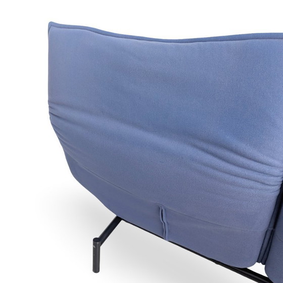 Image 1 of Cassina Veranda Sofa Design Couch Vico Magistretti Fabric Blue
