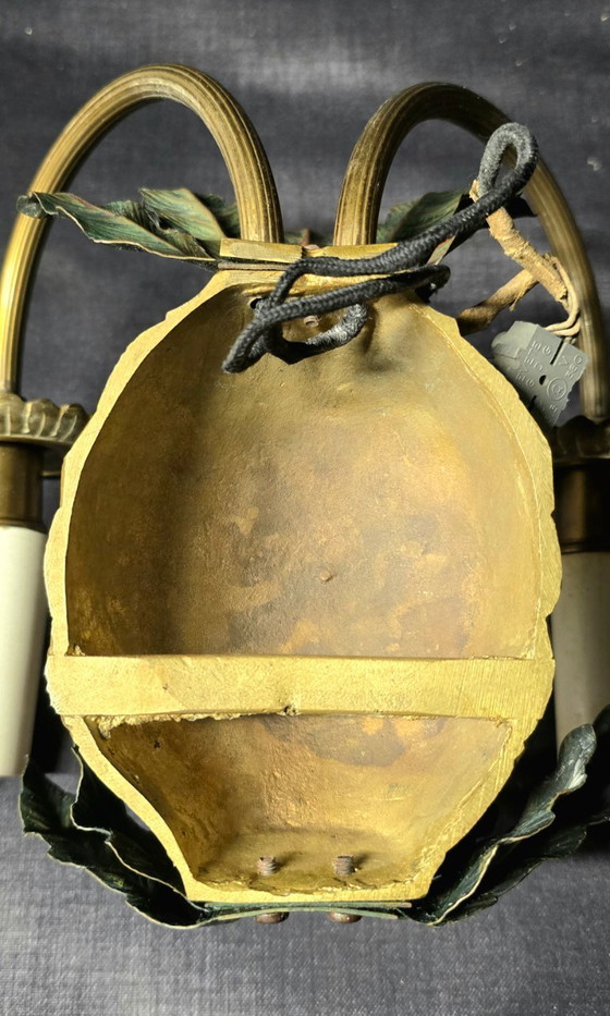 Image 1 of Maison Charles & Fils - Coppia di lampade da parete ad ananas