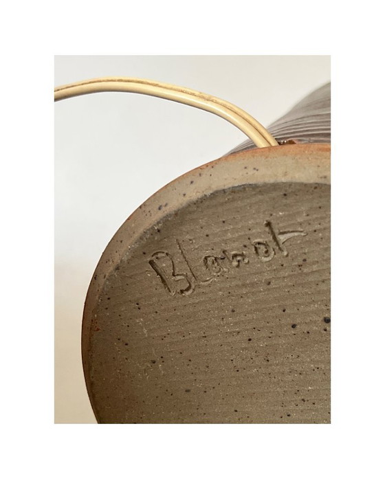 Image 1 of Ceramic - French stoneware table lamp, signed Blanot 1950