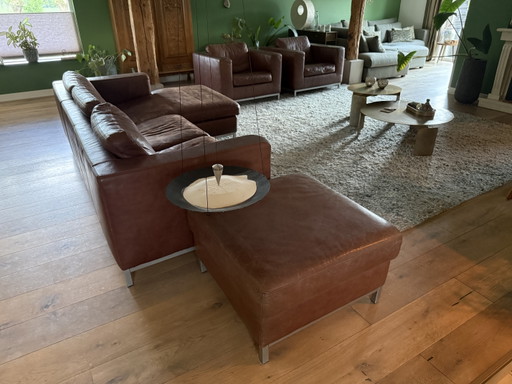 Sofá Hulshoff + otomana + 2 sillones