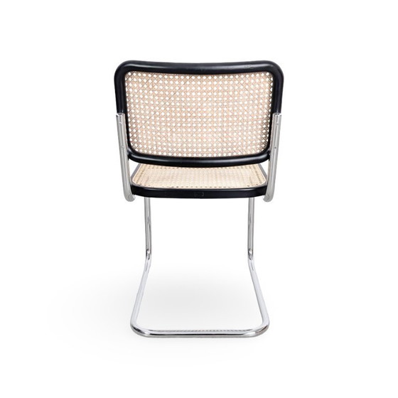 Image 1 of Ensemble de 4 chaises cantilever Thonet S32 V Breuer, toile de canne viennoise neuve