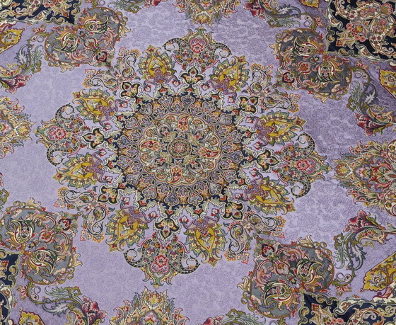 Image 1 of Oosters handgemaakt tafelkleed, zeer fijn vervaardigd uit zijden draden, 100 x 100 cm