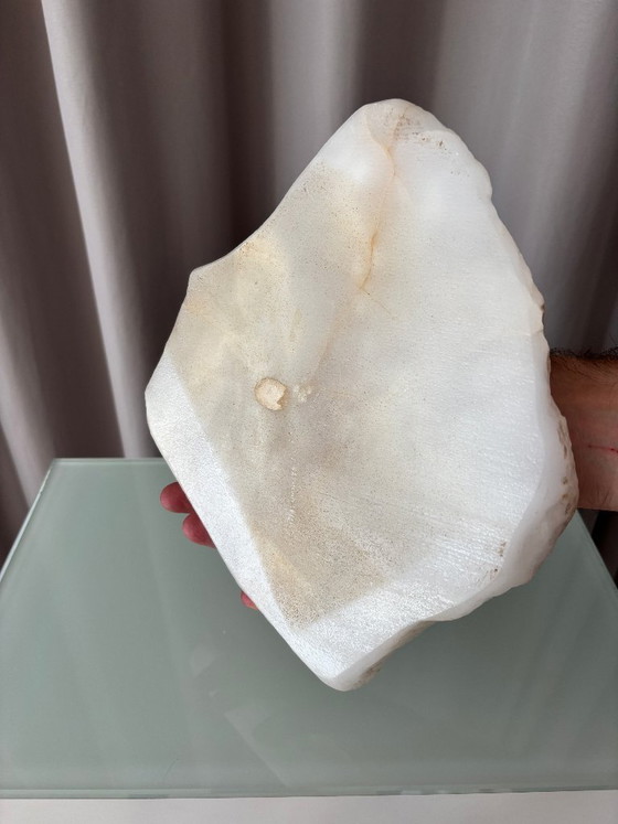 Vintage sculpturale onyx asbak/opbergbakje – zware natuursteen – Schalen, Marble (photo 9 of 11)