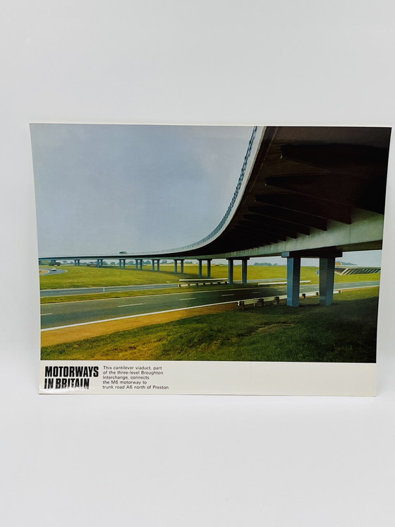 Image 1 of Lot de 8 photos cartonnées « Motorways in Britain « 