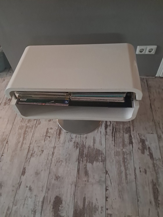 70's Vintage Space Age Side Table Draaibaar – Bijzettafels, Metal, Plastic (photo 5 of 6)