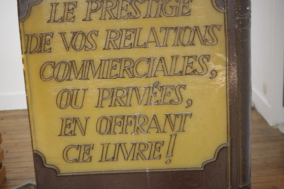 Image 1 of Vintage illuminated advertising sign, book-shaped