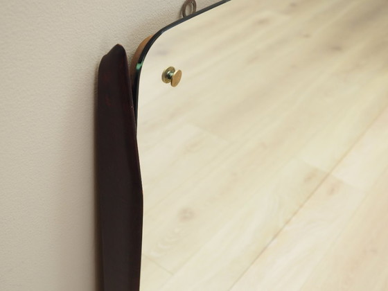 Image 1 of Miroir dans un cadre en acajou, design italien, années 1970, production : Italie