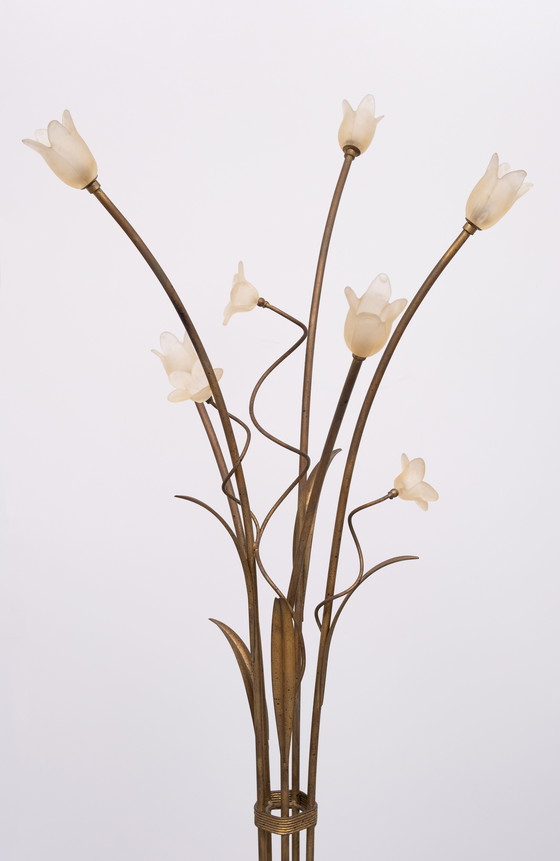 Image 1 of Lampadaire floral Hollywood Regency