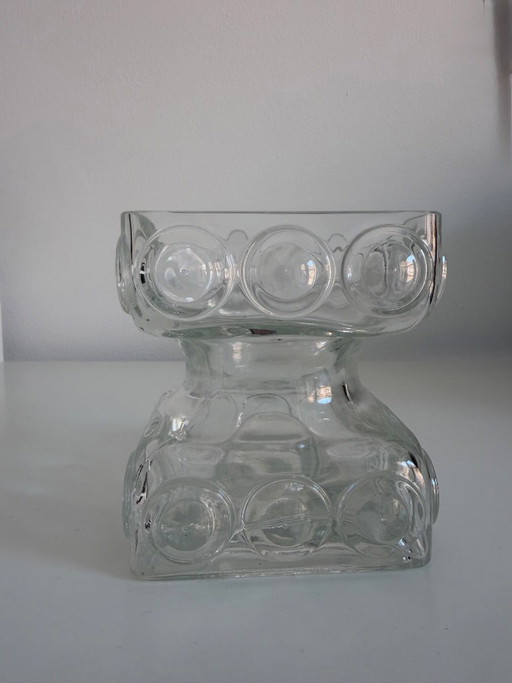 Farblose Kehrä-Vase von Tamara Aladin für Riihimäen Design aus der Mitte des Jahrhunderts – vazen, Glass
