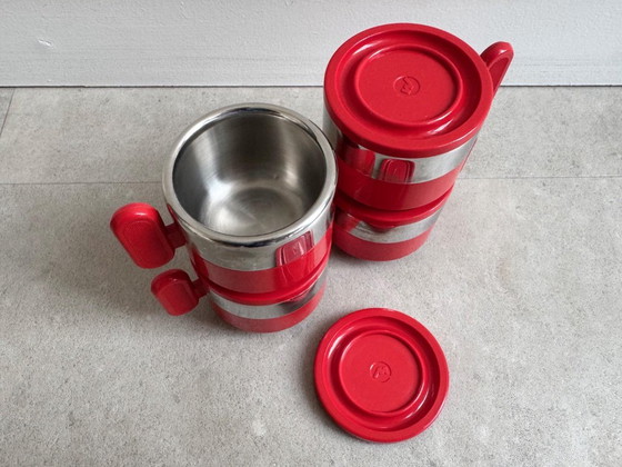 4x Vintage Morinox Espresso Cups From the 70s – Crockery, Metal, Plastic (photo 4 of 9)