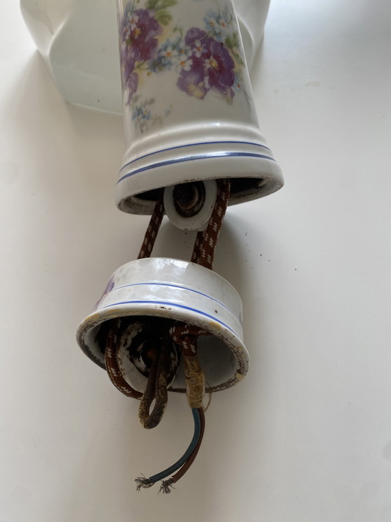 Image 1 of Art Deco - Opaline - messing - hanglamp - pendellamp met katrol - 1e kwart 20e eeuw