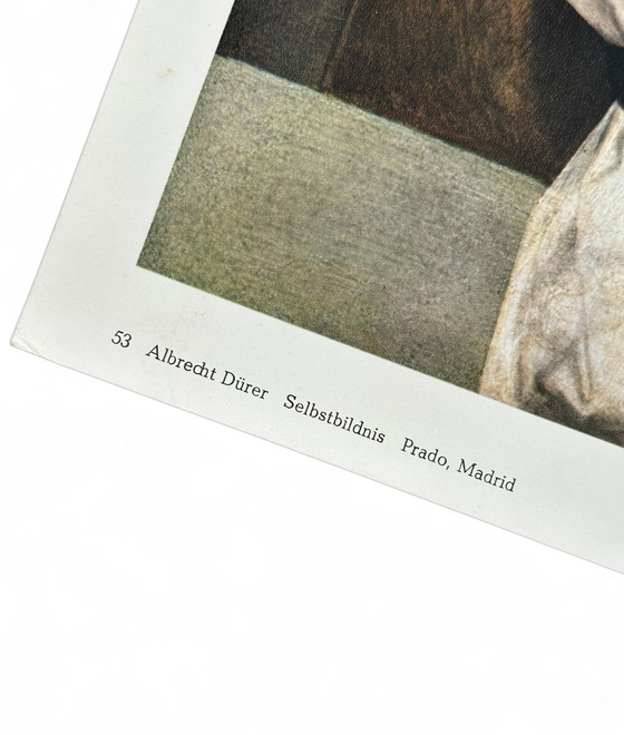 Image 1 of Albrecht Dürer zelfportret 26 jarige leeftijd copy lithography uit 1962 printed by Kunstkreis Luzern Switzerland 
