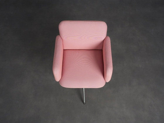 Pair of Switch Low Office Chairs by Stefan Scholten for Puik Design, Netherlands, Textile, Pink (photo 7 of 9)