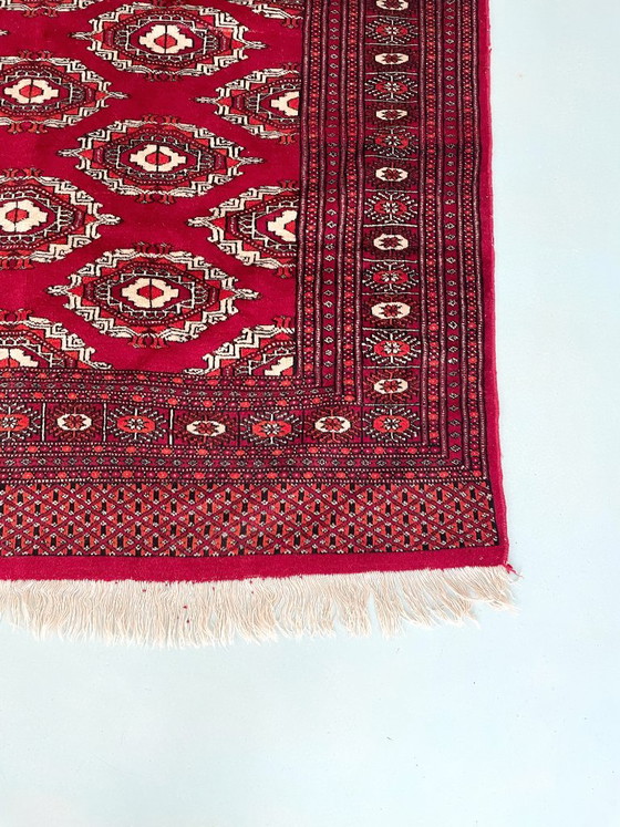 Tappeto Bukhara annodato a mano turkmeno 182x126 cm rosso Tappeto Orientale – Tappeti, Lana (photo 6 of 8)