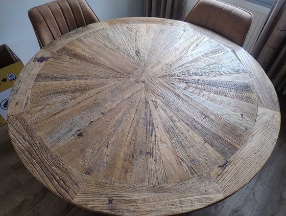 Round Dining Table 135 Cm – Wood (photo 3 of 5)