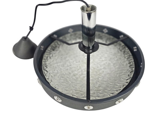 Image 1 of Lampada a sospensione vintage UFO di metà secolo - metallo - vetro - anni '70