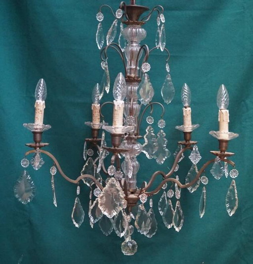 Lustre en cristal de bronze. – kroonluchters, Crystal (photo 2 of 6)