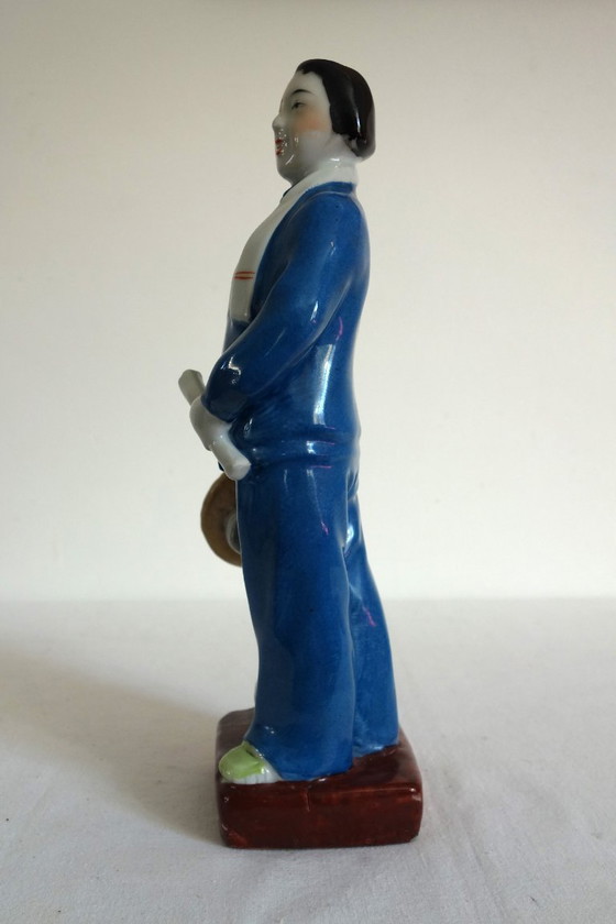 Image 1 of Chinese Biscuit Porcelain Female Statue - Cultural Revolution #23