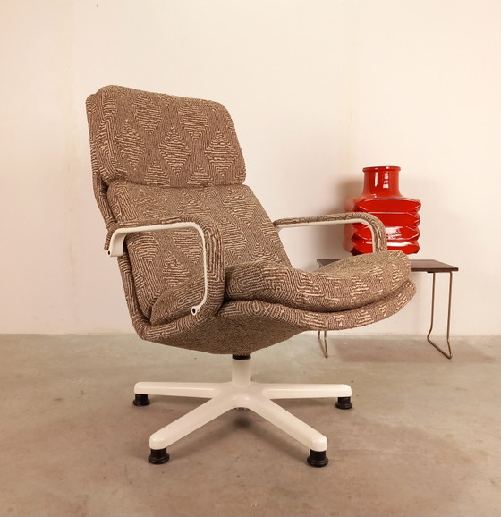 Artifort F 154 Fauteuil Geoffrey Harcourt Vintage Récemment Rembourré – Cotton, Iron (photo 3 of 10)