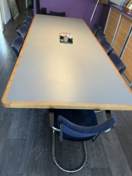 Grande tavolo da conferenza o da pranzo, stile Gispen – Tavoli da pranzo, Legno (photo 6 of 6)