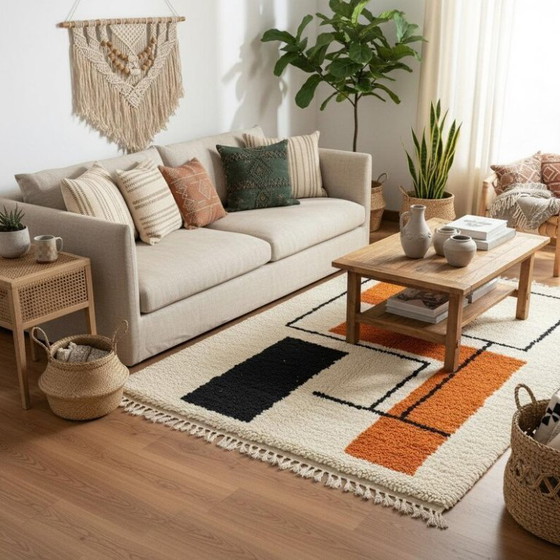 Image 1 of Tapis marocain artesanal en laine 250cmx150cm