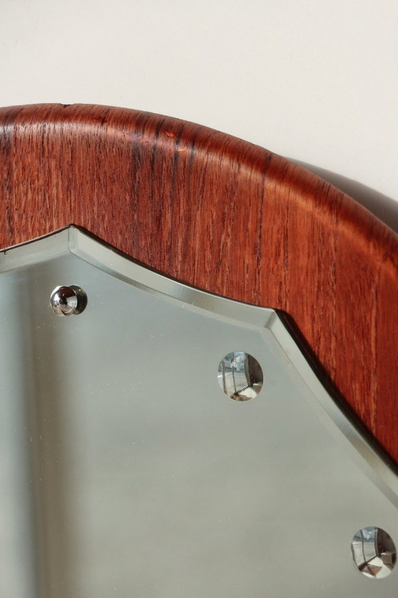 Image 1 of Vintage Round Teak Mirror from the 1960s - 02.10.25.03