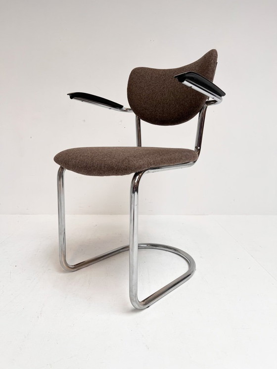 Image 1 of Juego de 4 sillas De Wit con estructura tubular retapizadas, años 60