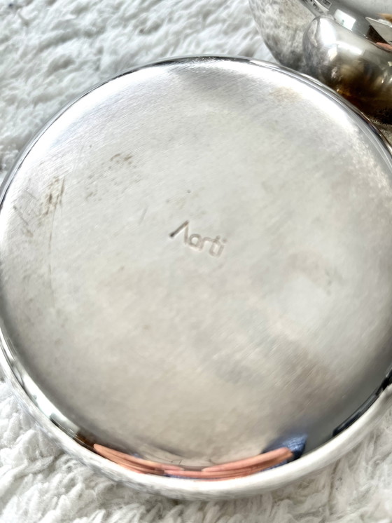 Image 1 of Aarti versilberte Servierplatte aus Metall mit 3 Fächern.