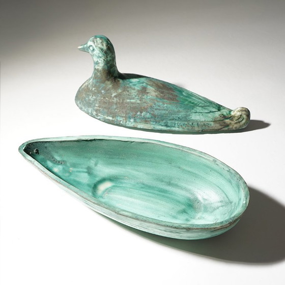 Image 1 of Scatola in ceramica a forma di uccello, anni '60