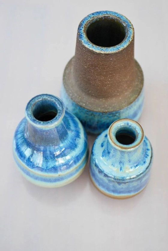 Image 1 of Mid-century modern art pottery vases by Michael Andersen, 1960s, set of 4