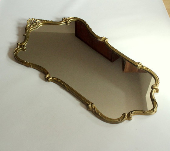 Image 1 of Wardrobe mirror - Wall mirror - Brass frame - Vintage
