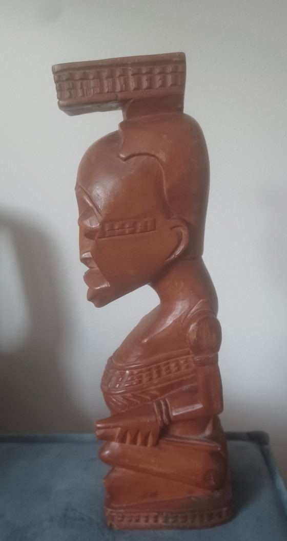 Statua Ndop Repubblica Democratica del Congo, intagliata in legno, Africa – Afrika, Oggetti decorativi, Wood (photo 3 of 7)