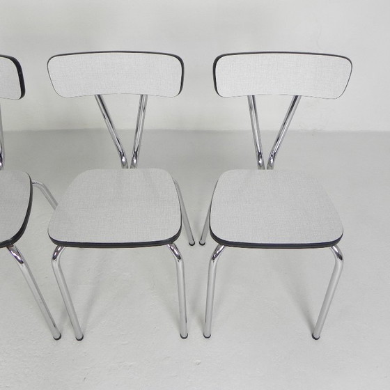 Image 1 of Set van 4 formica eettafel stoelen, jaren 60