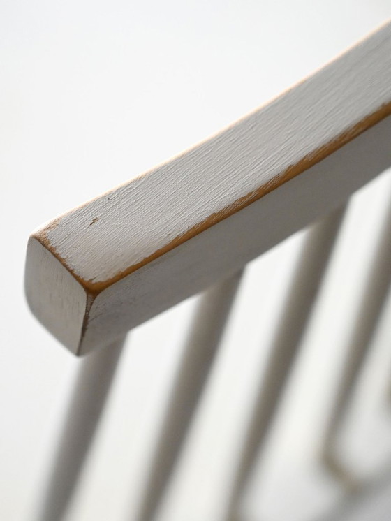 Image 1 of Set van 6 witte Pinstolar stoelen