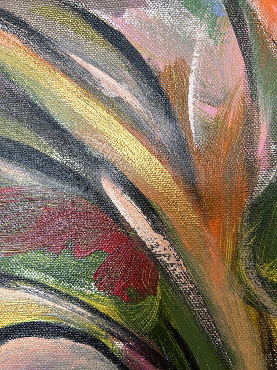 Image 1 of Schilderij acryl op katoen 100 x 100