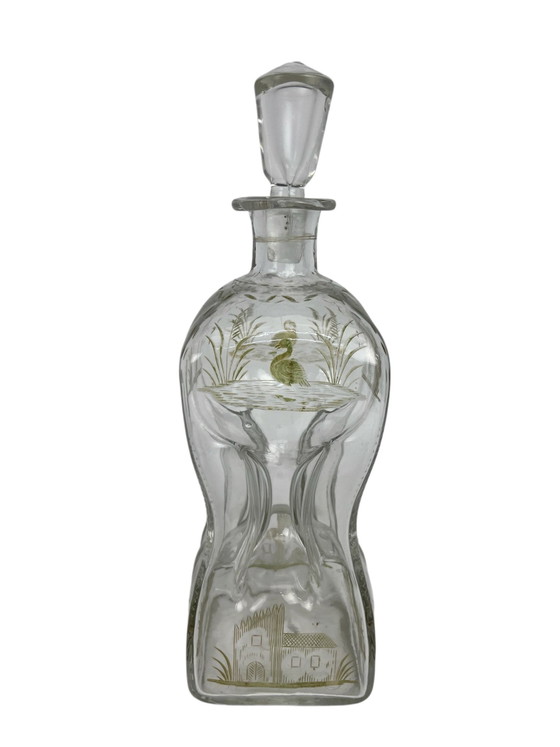 Set di caraffe “kluk-kluk” antiche XVIII/XIX secolo (RARO), Bicchieri e caraffe, Cristallo, Vetro, Marrone (foto 3 di 7)