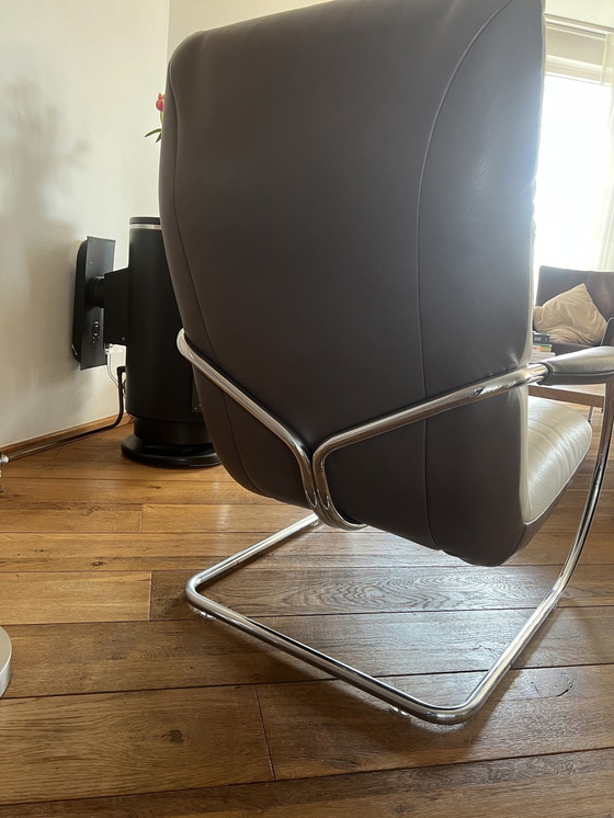 Image 1 of Koinor model Jacy 2-color leather armchair